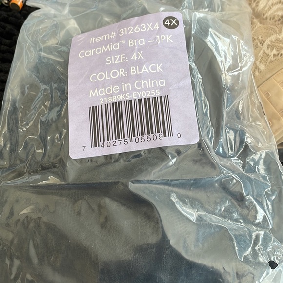 Caramia bra 3pk beige, black and white size 4X - Picture 4 of 7